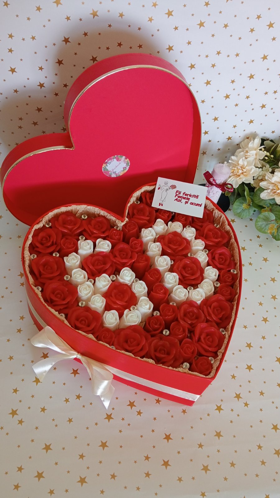 Buchet de trandafiri din săpun cu cifre