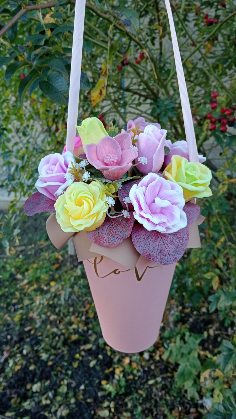 Cosulețc u flori din săpun